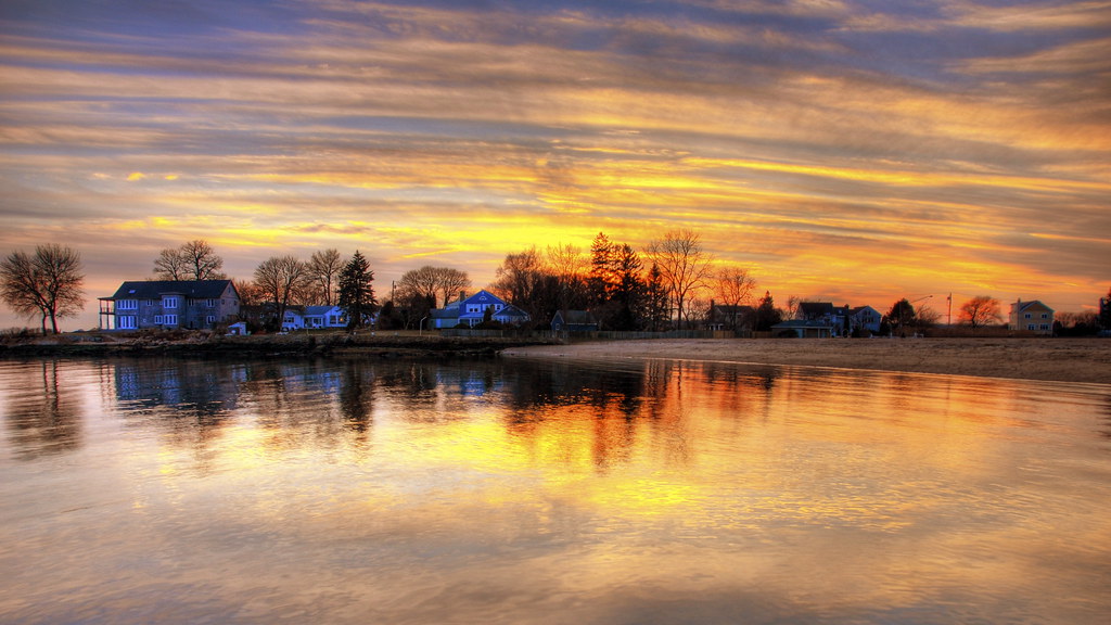 Jacob's Beach reflections Guilford, CT. slack12 Flickr