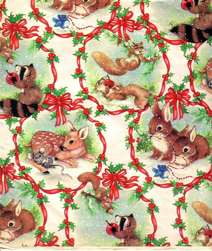 VINTAGE CHRISTMAS GIFT WRAP Vintage gift wrap with all the… Flickr
