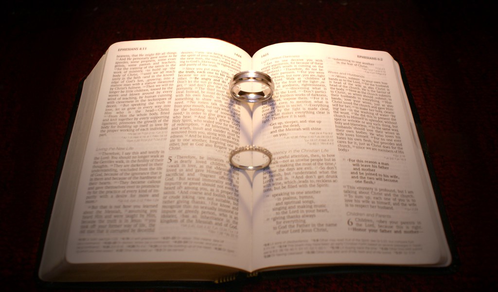 Wedding Rings In Bible This is our wedding rings placed in… Flickr