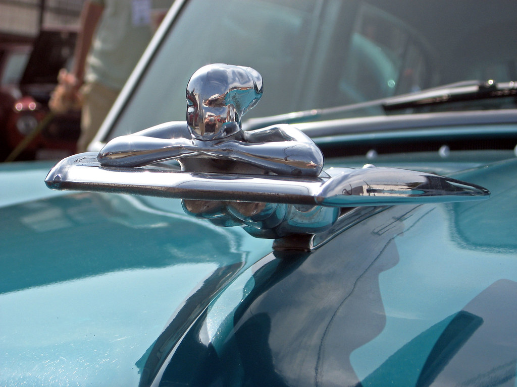1954 Nash Ambassador Custom Petty Girl hood ornament Flickr