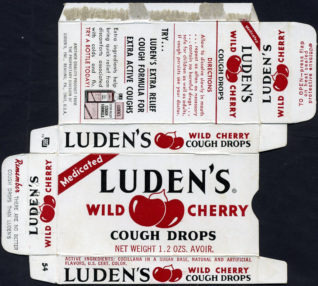 Luden's Wild Cherry Cough Drops Box 1970's When I think … Flickr