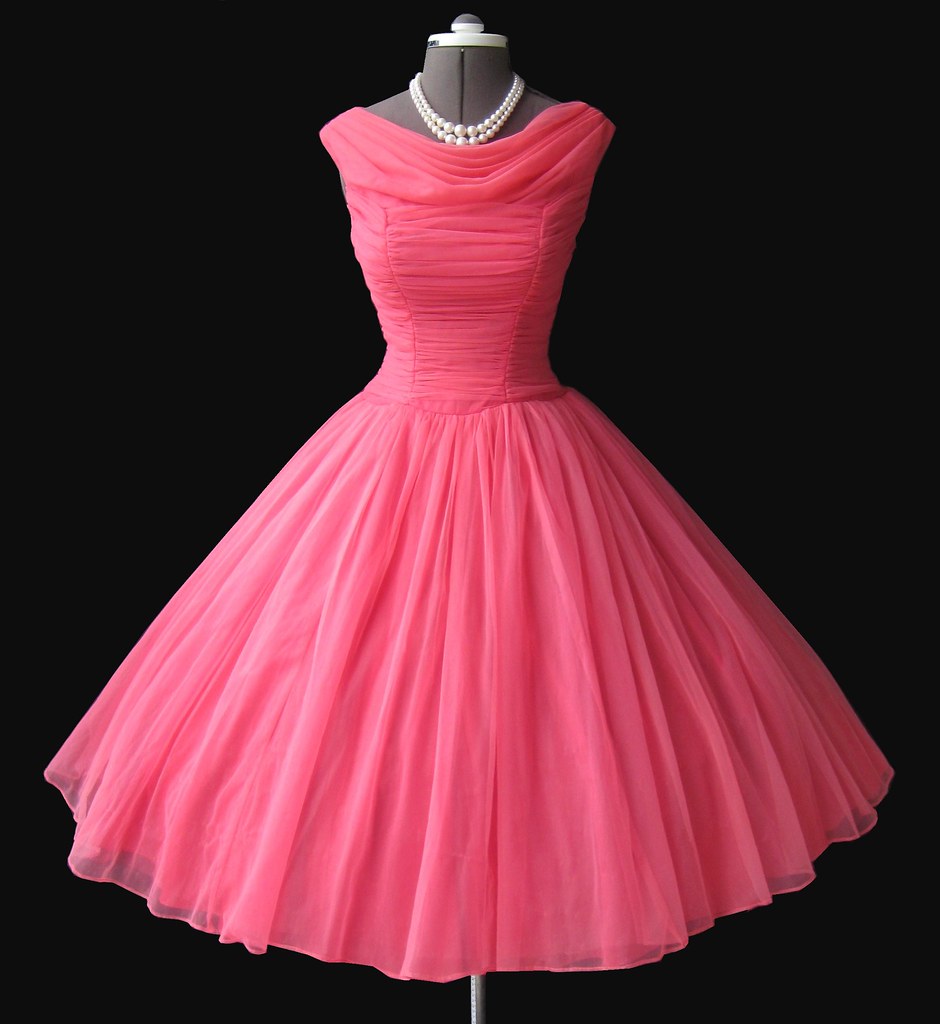 1950's Pink Chiffon Prom dress my_vintage_studio Flickr