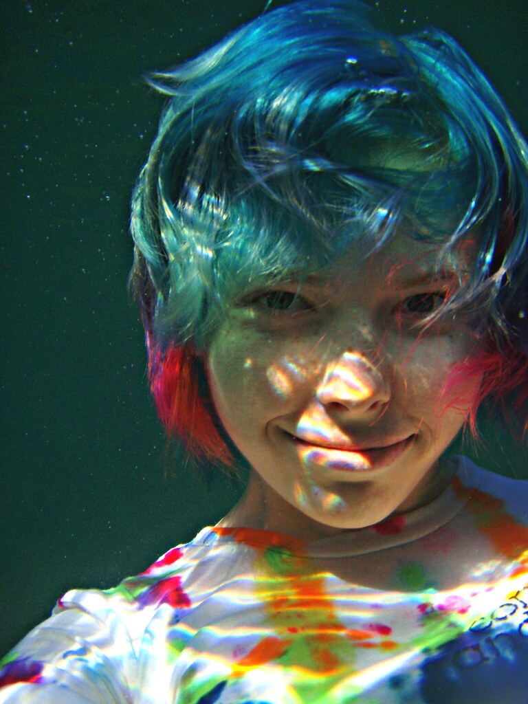 Hair in my face underwater Swimming in Island Lake with my… Flickr