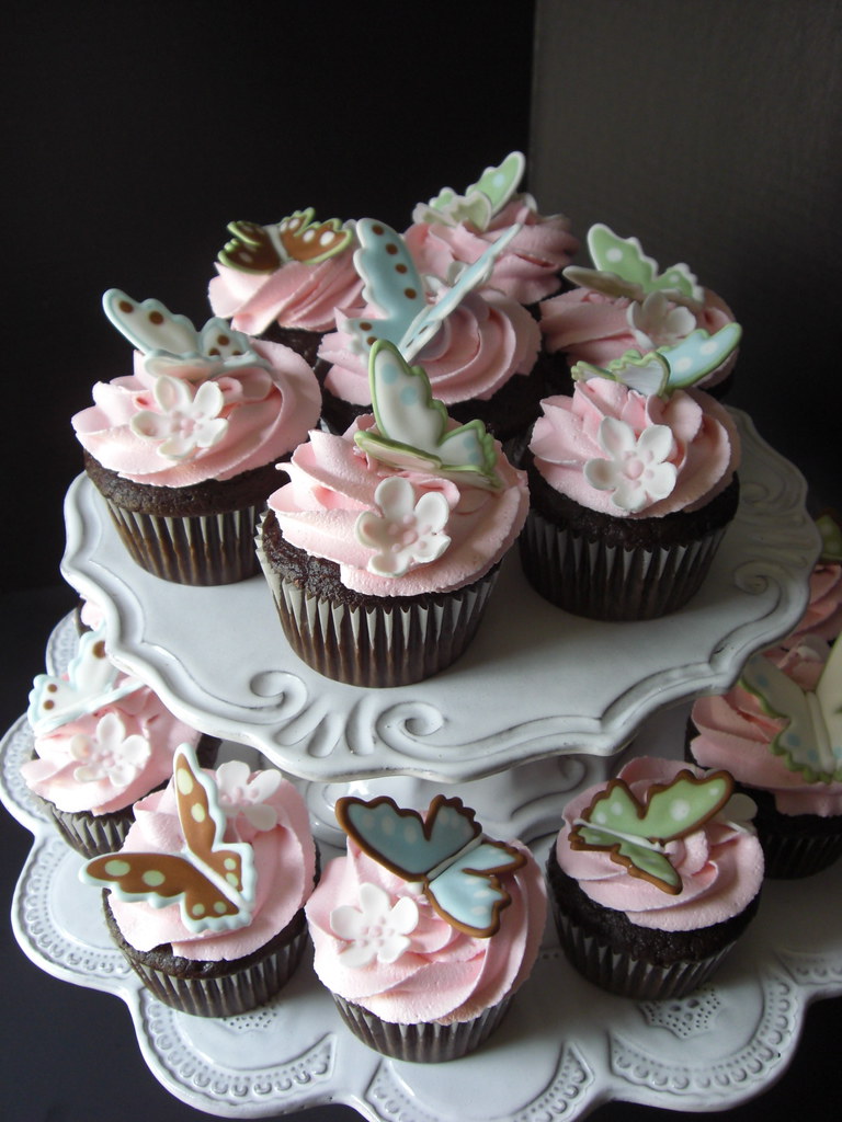 Chocolate Butterfly Cupcakes Deep Chocolate Cupcakes with … Flickr