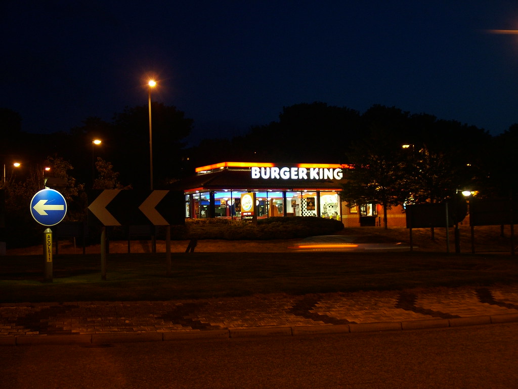 Burger King at night Unit L57 Lower Thames Walk, Greenhith
