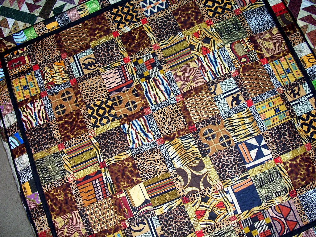 African Quilt made almost exclusively from imported Africa… Flickr