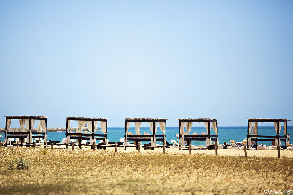 Vilamoura Beach Beds Beds at a var on the beach behind t… Flickr