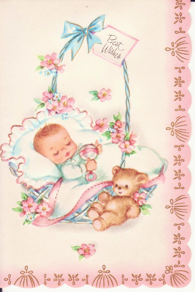 Vintage Baby Card ltl blonde Flickr