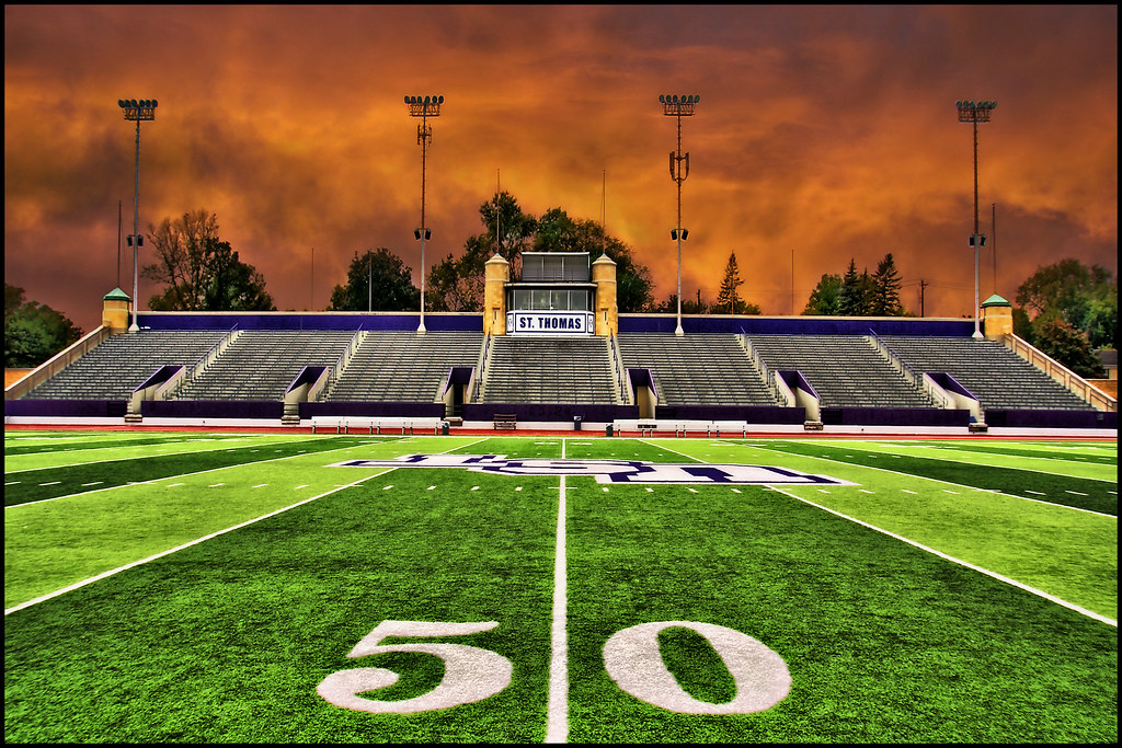 football stadium field 50 yard line university of st. th… Flickr