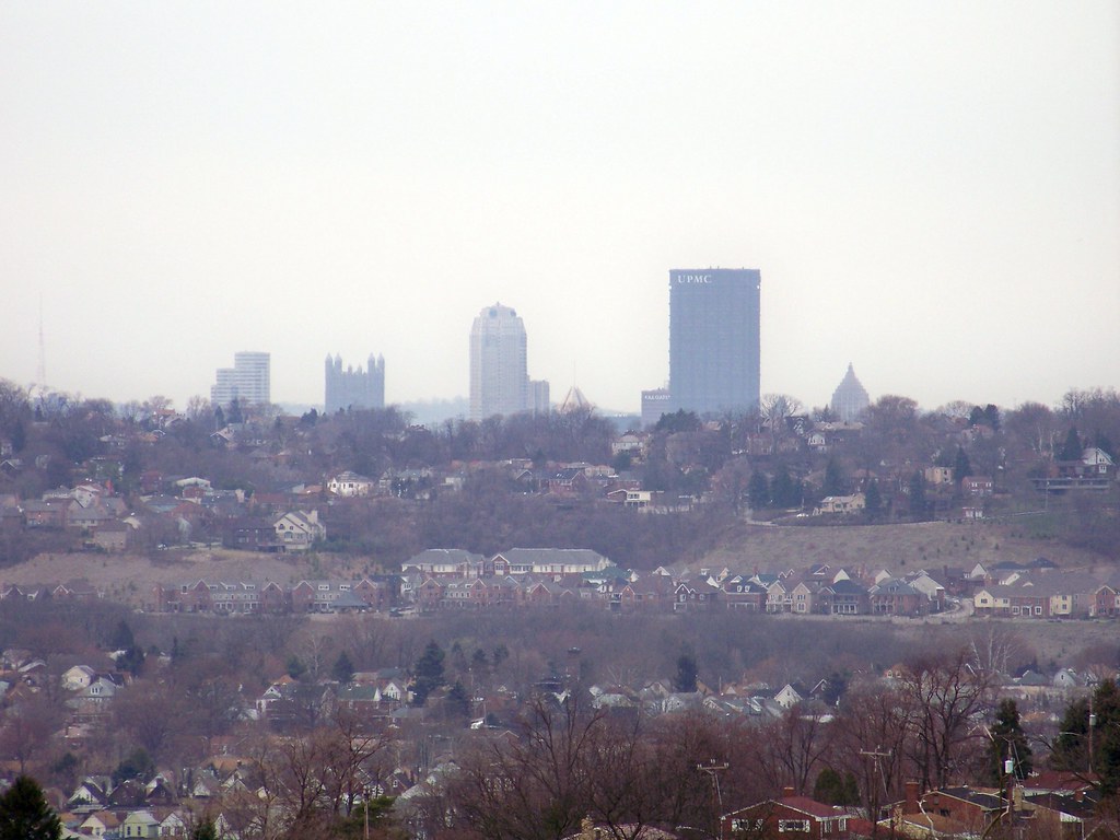 Pittsburgh from Braddock Hills Distant view of Pittsburgh … Flickr
