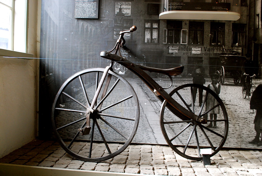 Antique bicycle late 1800s Bicycle repair shop Peter B. Meyer Flickr