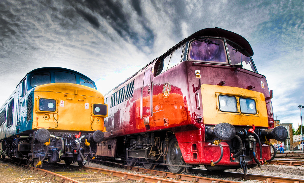 On the right, Western Class diesel hydraulic D1… Flickr