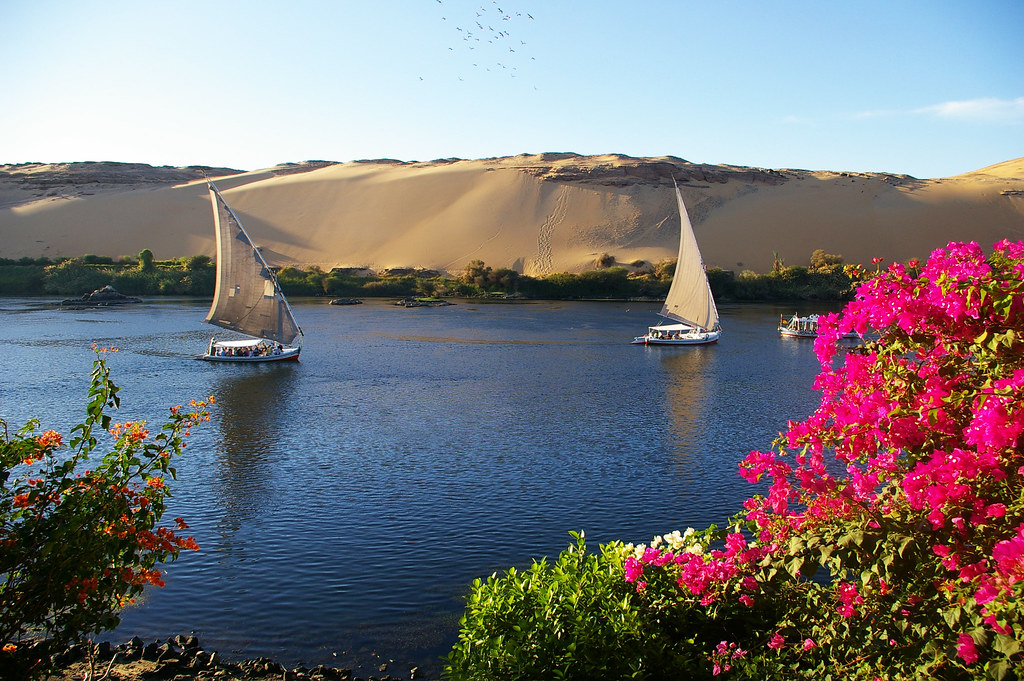 Kitchener's Island, Aswan, Egypt. Feluccas on the Nile. Flickr