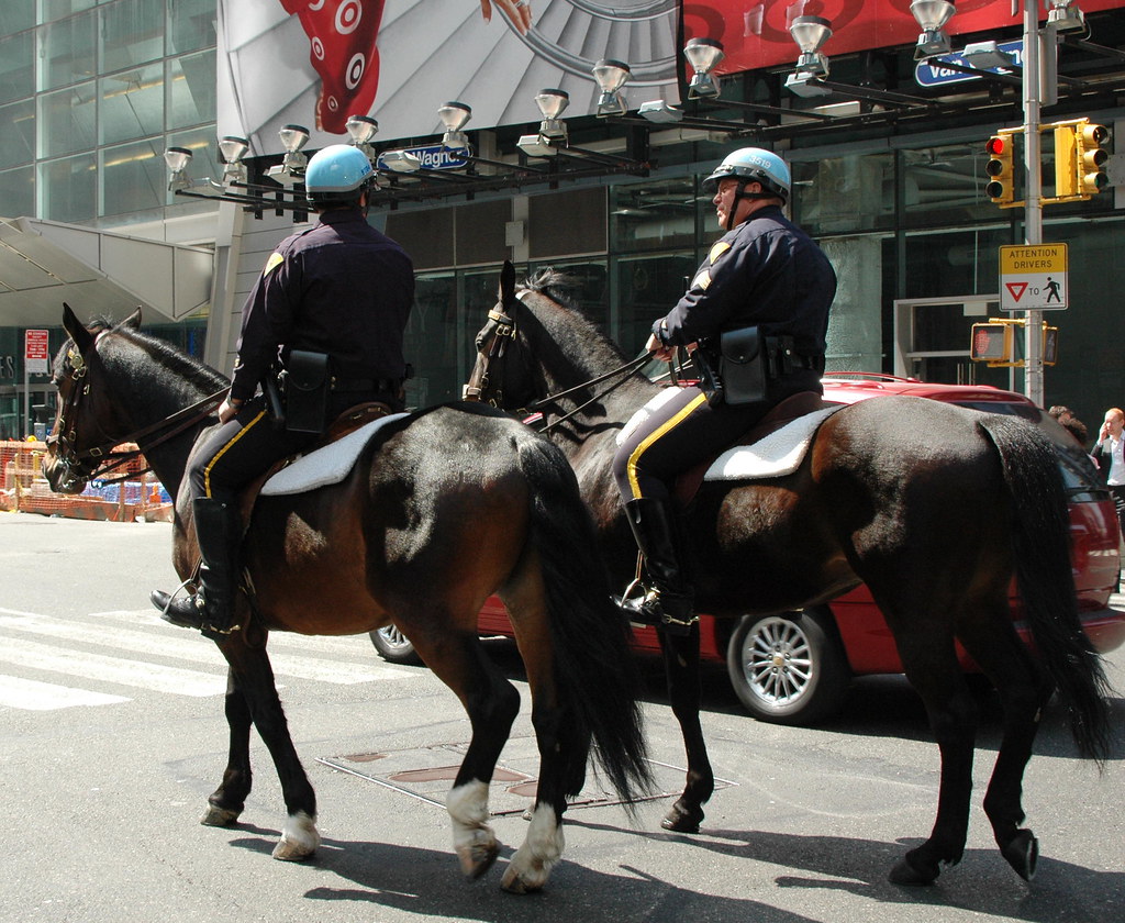 NYPD Mounted Unit, Manhattan As unlikely a place as New Yo… Flickr