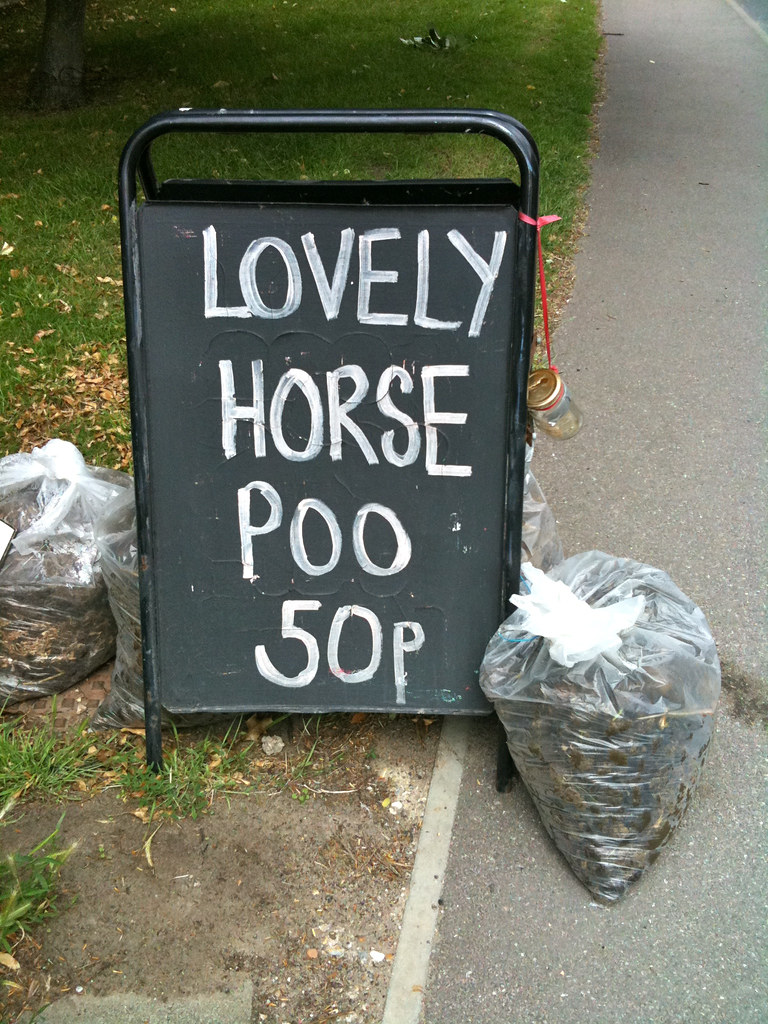 Lovely Horse Poo It's horse poo. It's lovely. And it's 50p… Adam