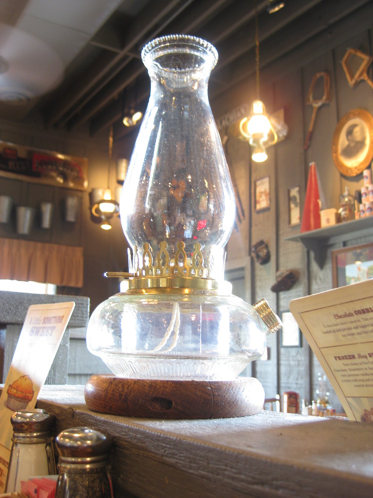 some funky oil lamp in Cracker Barrel Inflekt Flickr
