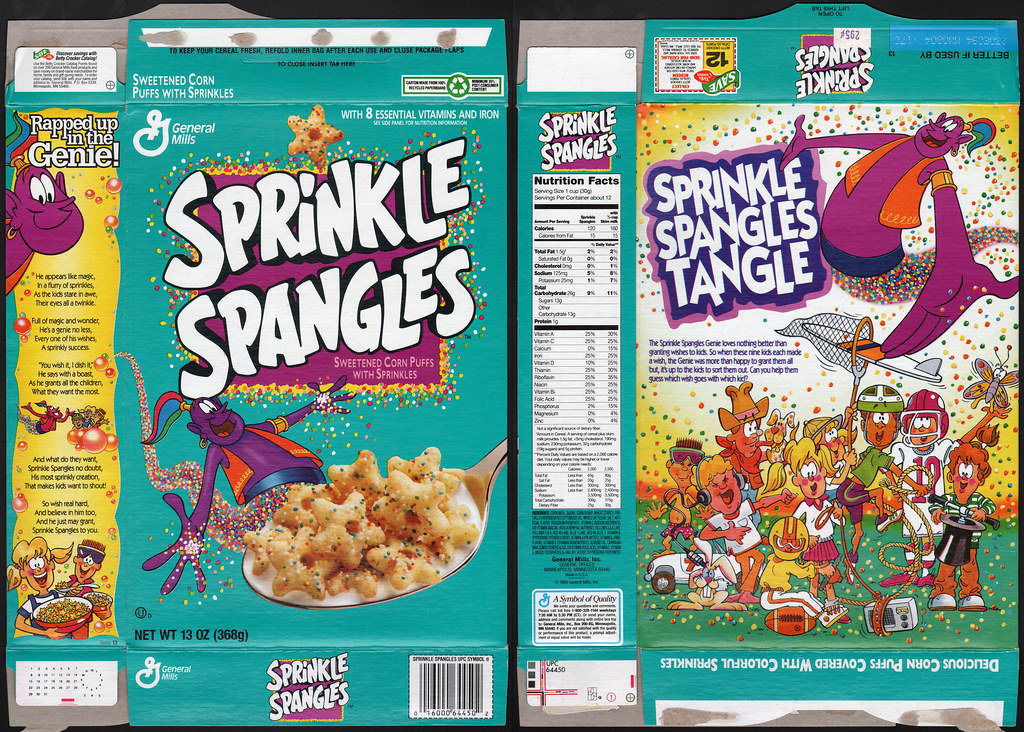 General Mills Sprinkle Spangles cereal box 1994 Flickr