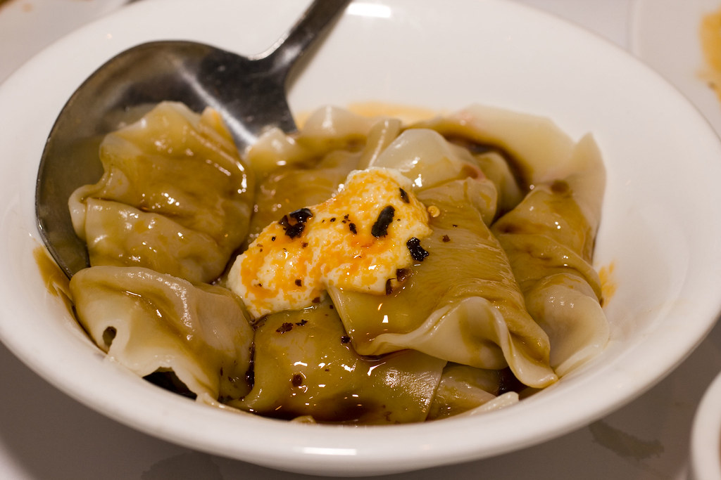 Szechuan Dumplings Chili Oil and Garlic Cream Jessica and Lon