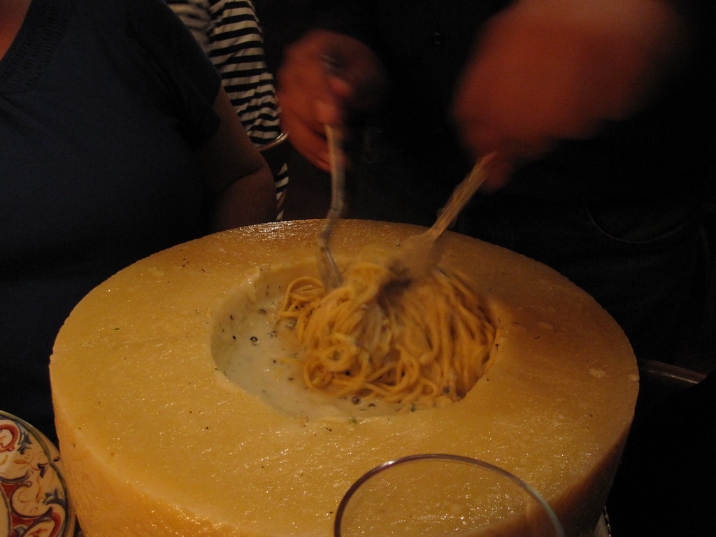 Pasta Served in Wheel of Parmesan, Cacio e Pepe, East Vill… Flickr