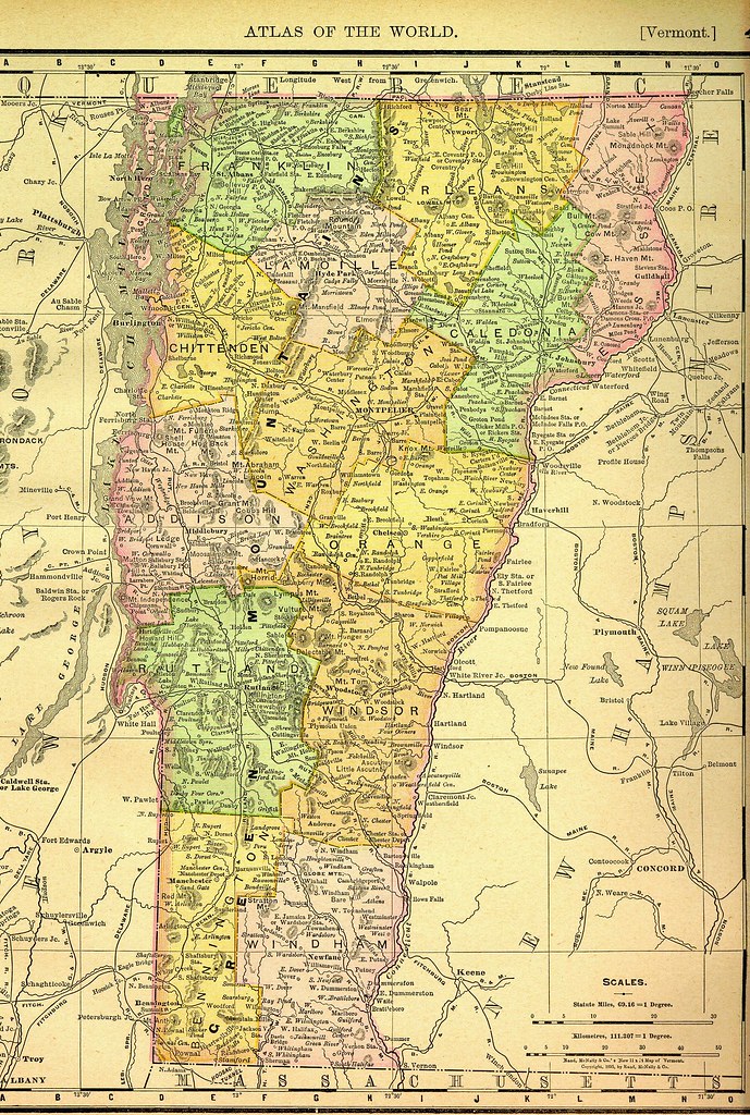 1895 Railroad Map of Vermont BrianSwan Flickr
