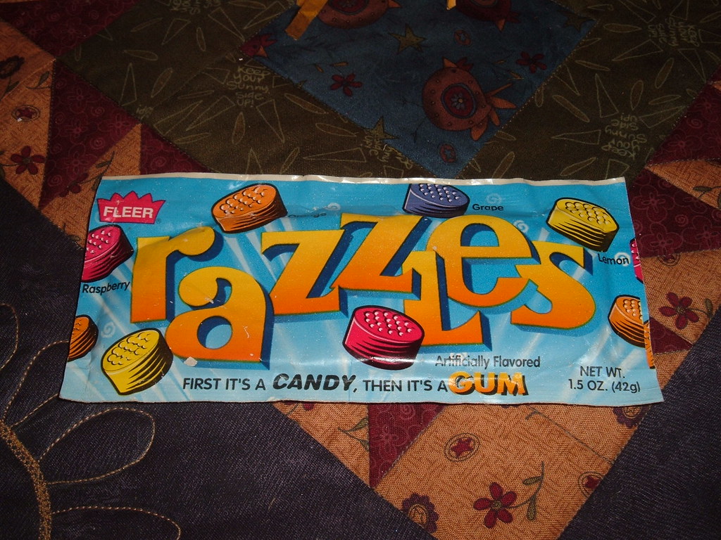 FLEER Razzles Candy/Gum Package 1980's? This pack is not… Flickr