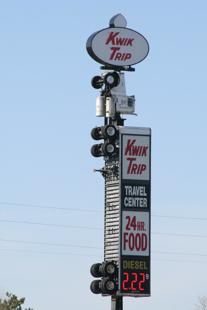 Kwik Trip Truck Stop Sign Mauston, WI anglerove Flickr
