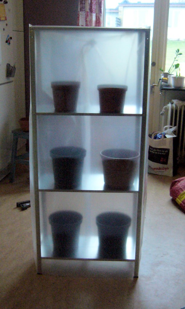 Greenhouse IKEA hack Cheap shelf from IKEA with a clear IK… Flickr