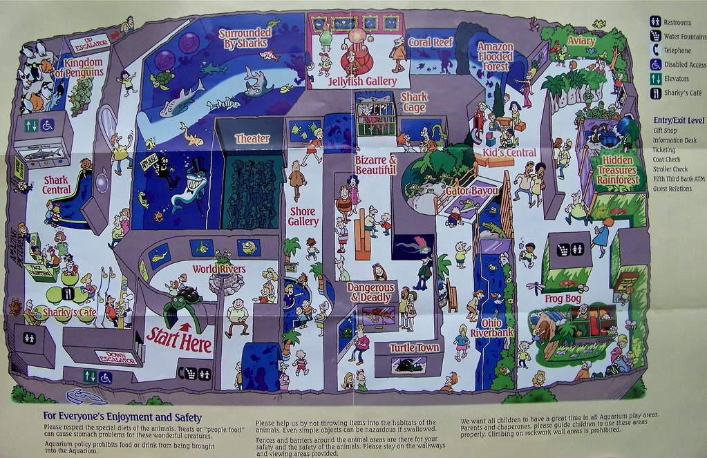 Aquarium Map This is the general layout of the Newport Aqu… Flickr