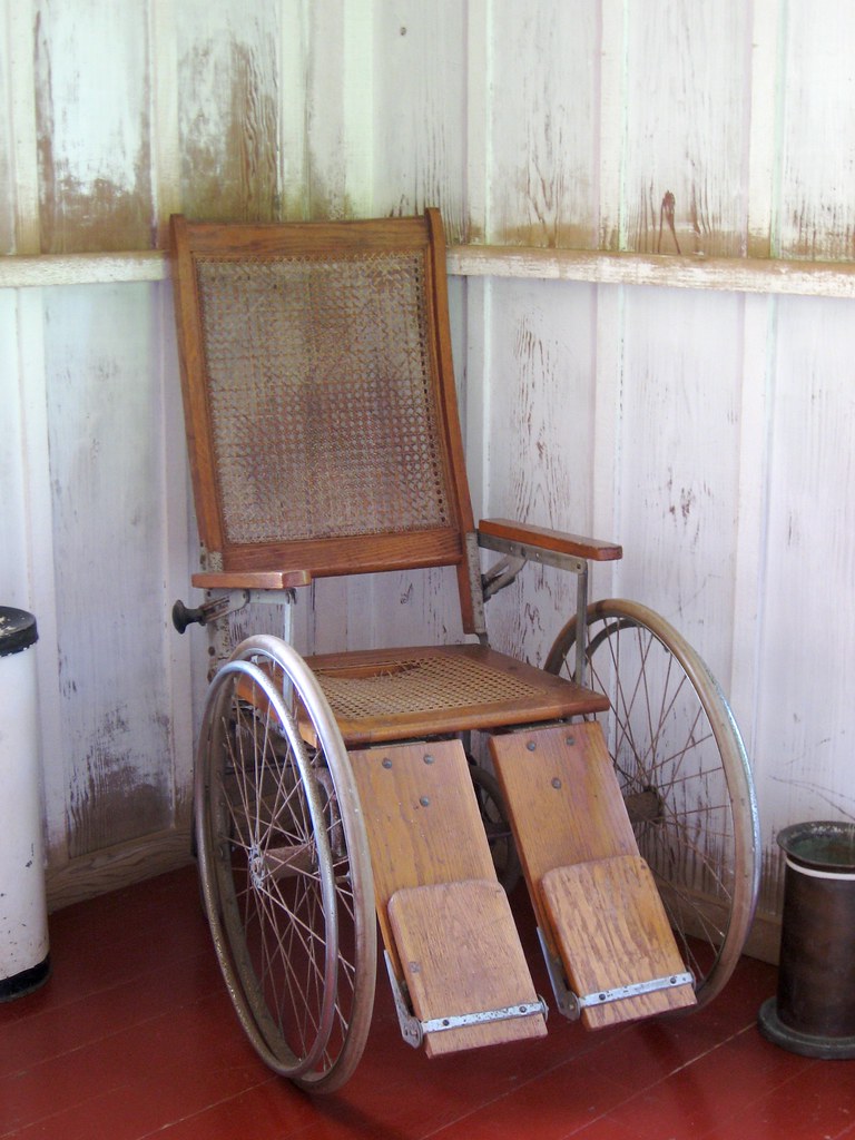 Vintage Oak and Wicker Wheelchair In the Infirmary (1915).… Flickr