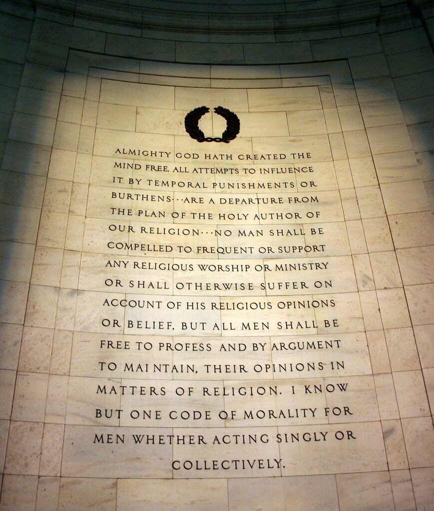 Jefferson Quote One of the quotes on the wall at the Thoma… Flickr
