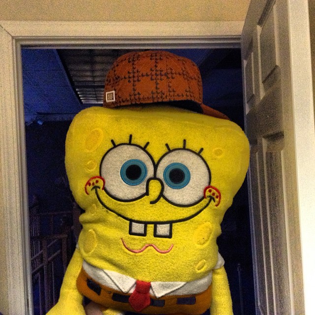 "Scumbag Spongebob" wearing my Scumbag Steve Hat! Feel fre… Flickr