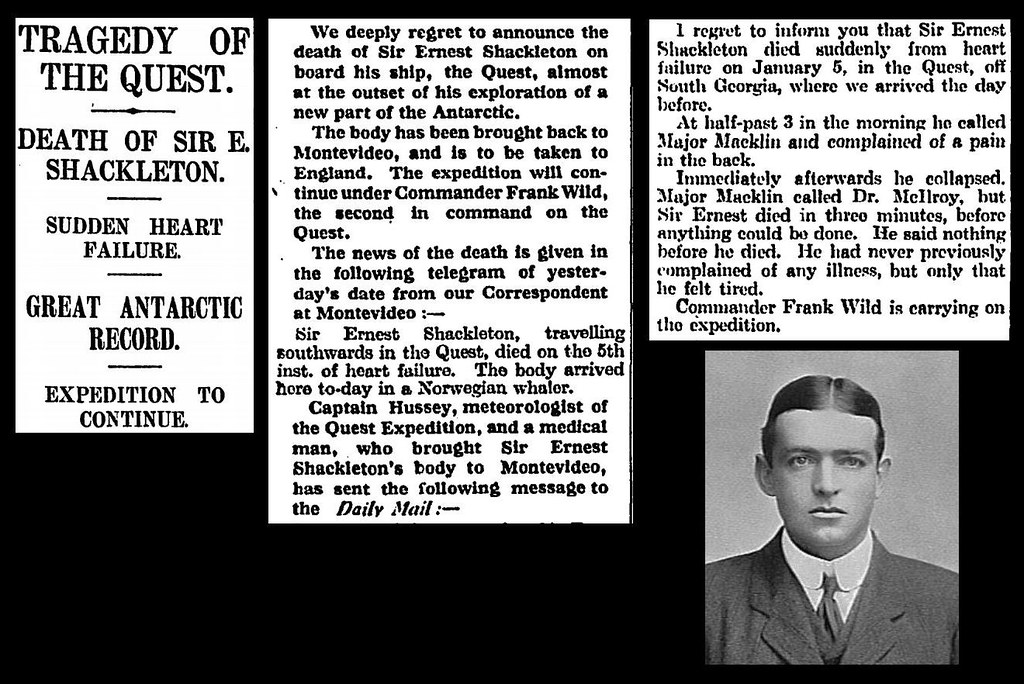 5th January 1922 Death of Ernest Shackleton Bradford Timeline Flickr