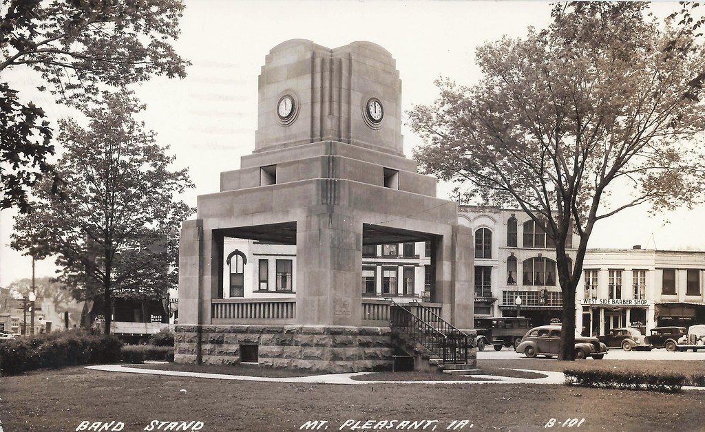 Mt. Pleasant, Iowa, Band Stand, City Square Postmarked Oct… Flickr