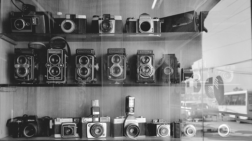 Vintage cameras, not for sale It was this old shop that I … Flickr
