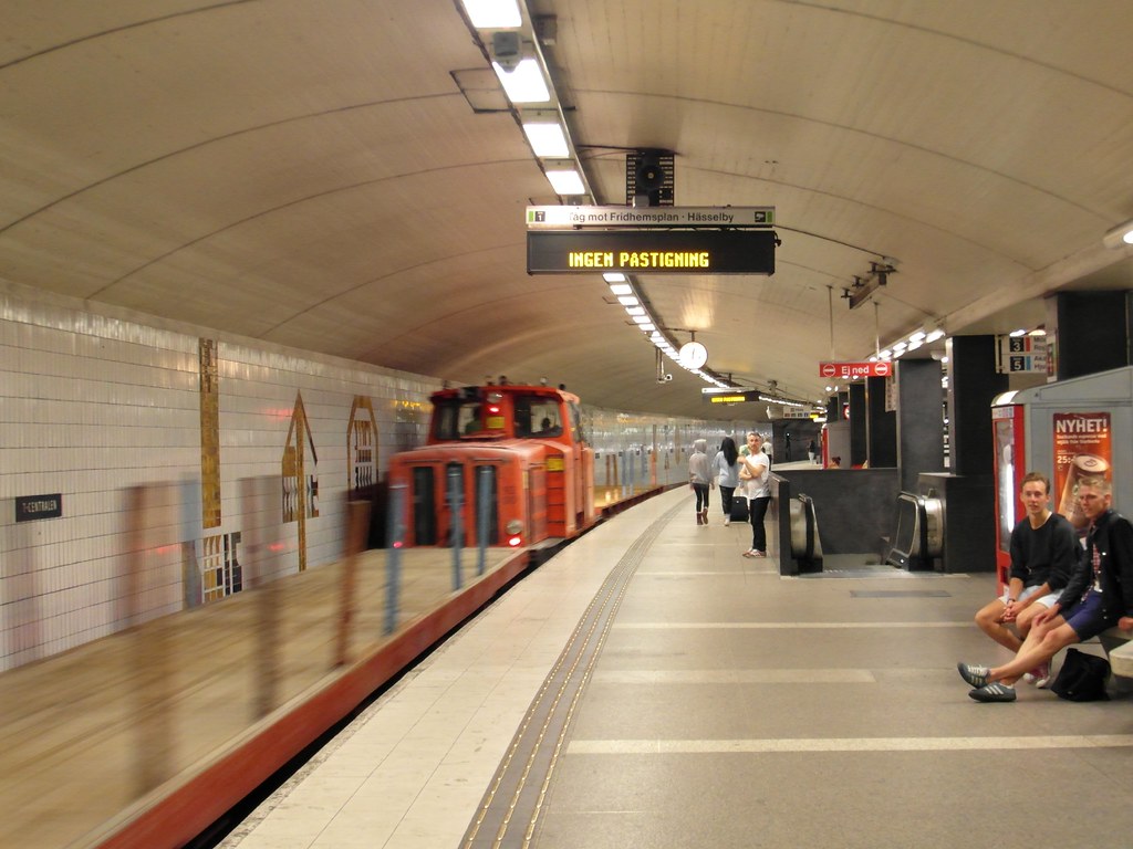 Stockholm Tunnelbana TCentralen Gröna linjen Blå li… Flickr