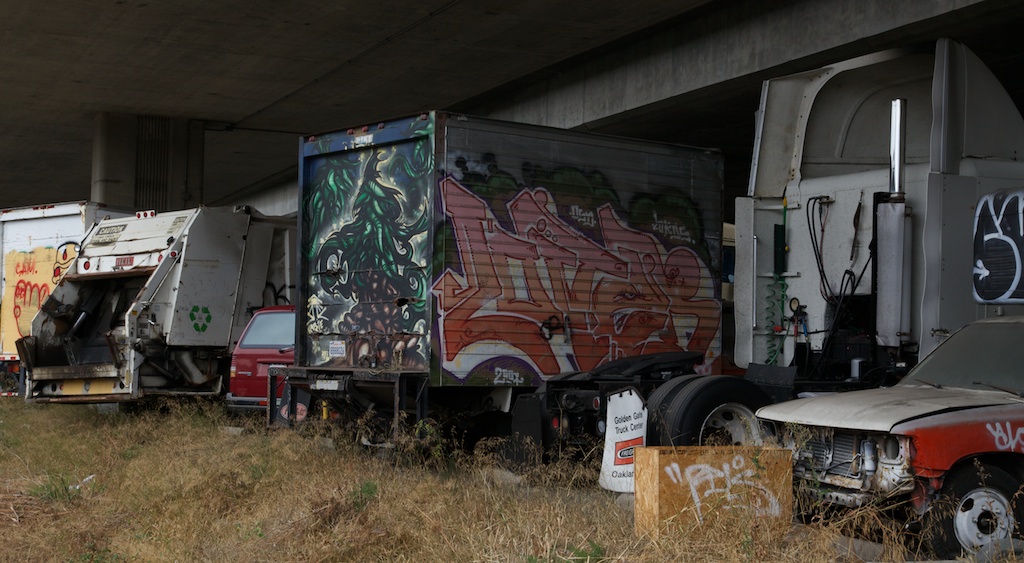 Recycle Impound yard beneath I880 in Oakland, CA David Brossard