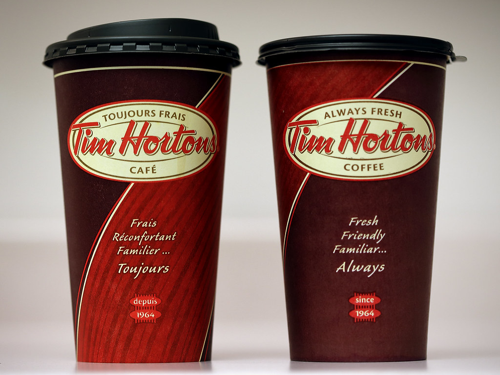 Tim Hortons Coffee Cup Lids The standard flat lid on the r… Flickr