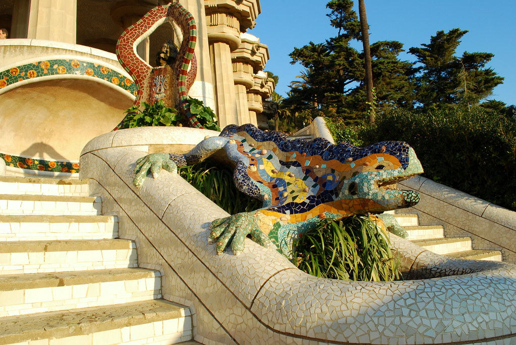 Park Güell Salamander Park Güell, Barcelona, Catalonia, … Flickr