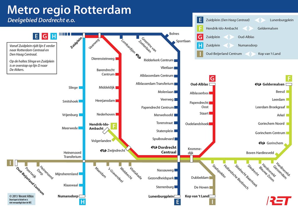 Kaart Metro Regio Rotterdam Metro regio Rotterdam Deelgebied Dordrecht e.o. This is … Flickr
