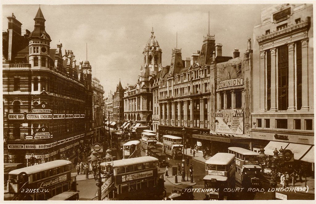 Tottenham Court Road and Oxford Street, London postcard … Flickr
