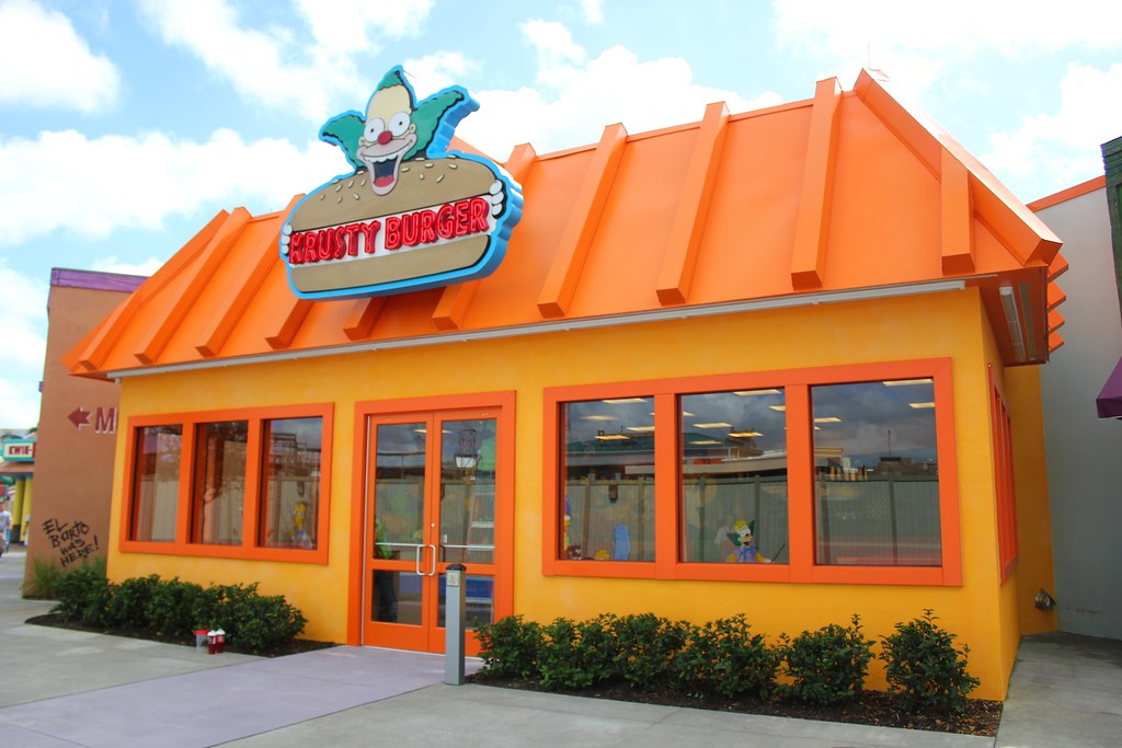 The Simpsons Springfield Fast Food Boulevard at Universal … Flickr