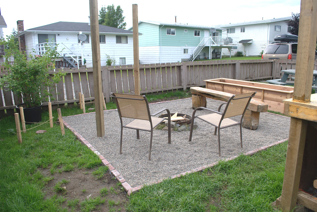 Patio in Progress Pea Gravel added on top of the compacted… Flickr
