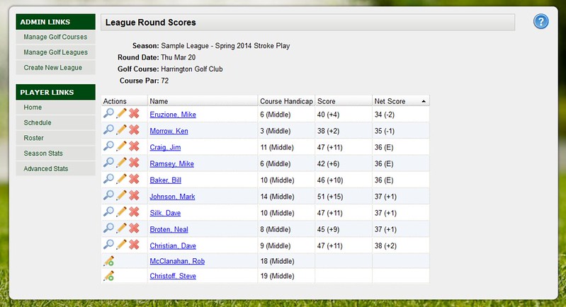 Free Golf League Management Software