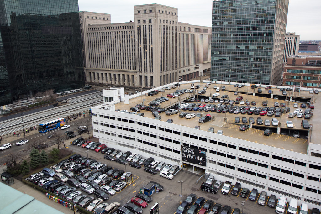 Old post office, Amtrak parking garage, and site of BRT te… Flickr