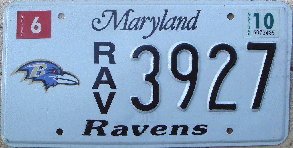 Baltimore Ravens License Plate (Maryland) Football NFL Flickr