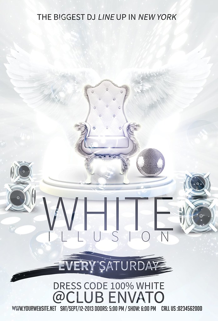 WhitePartyFlyer You can DOWNLOAD the PSD file here graph… Flickr
