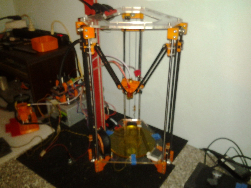 Where to mount the extruder on Rostock Mini