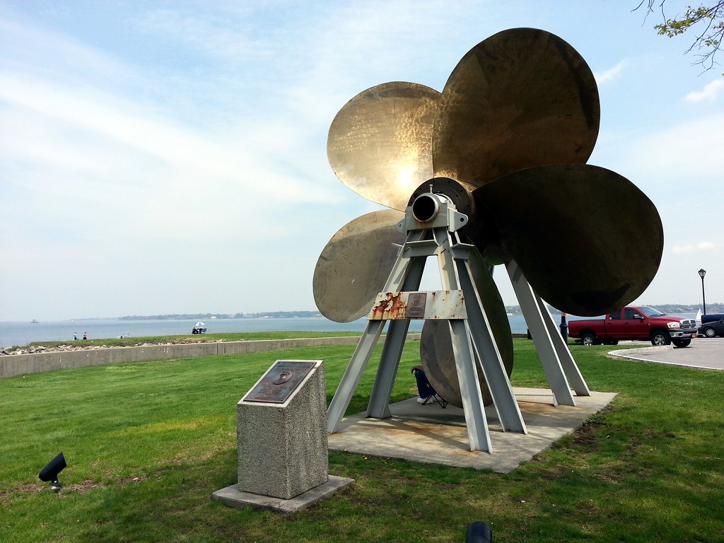 Built for speed This 60,000pound propeller on display