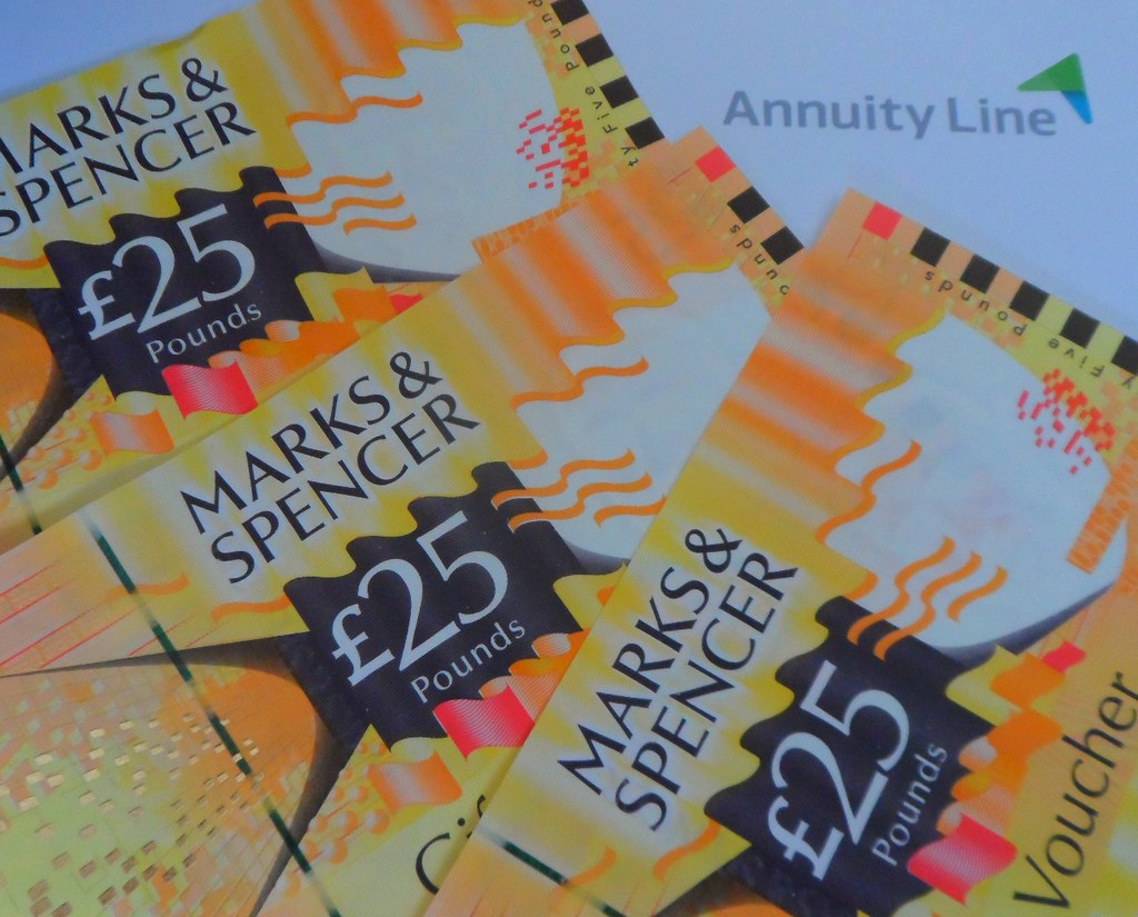 £75 M&S vouchers from Annuity Line It's condition of using… Flickr