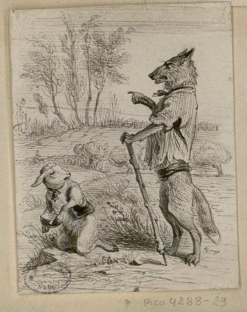 Le loup et l'agneau Les Fables de La Fontaine / dessins or… Flickr